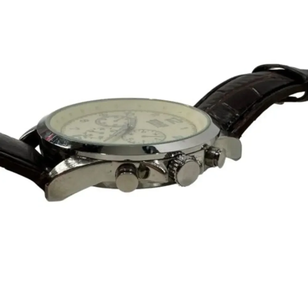 Cote D'Azur Mens Watch Quartz‎ Movement Leather Band